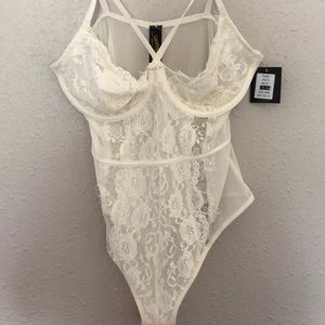 Somebody To Love Lace Teddy - White